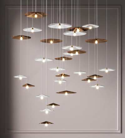 现代吊灯组合3D模型下载